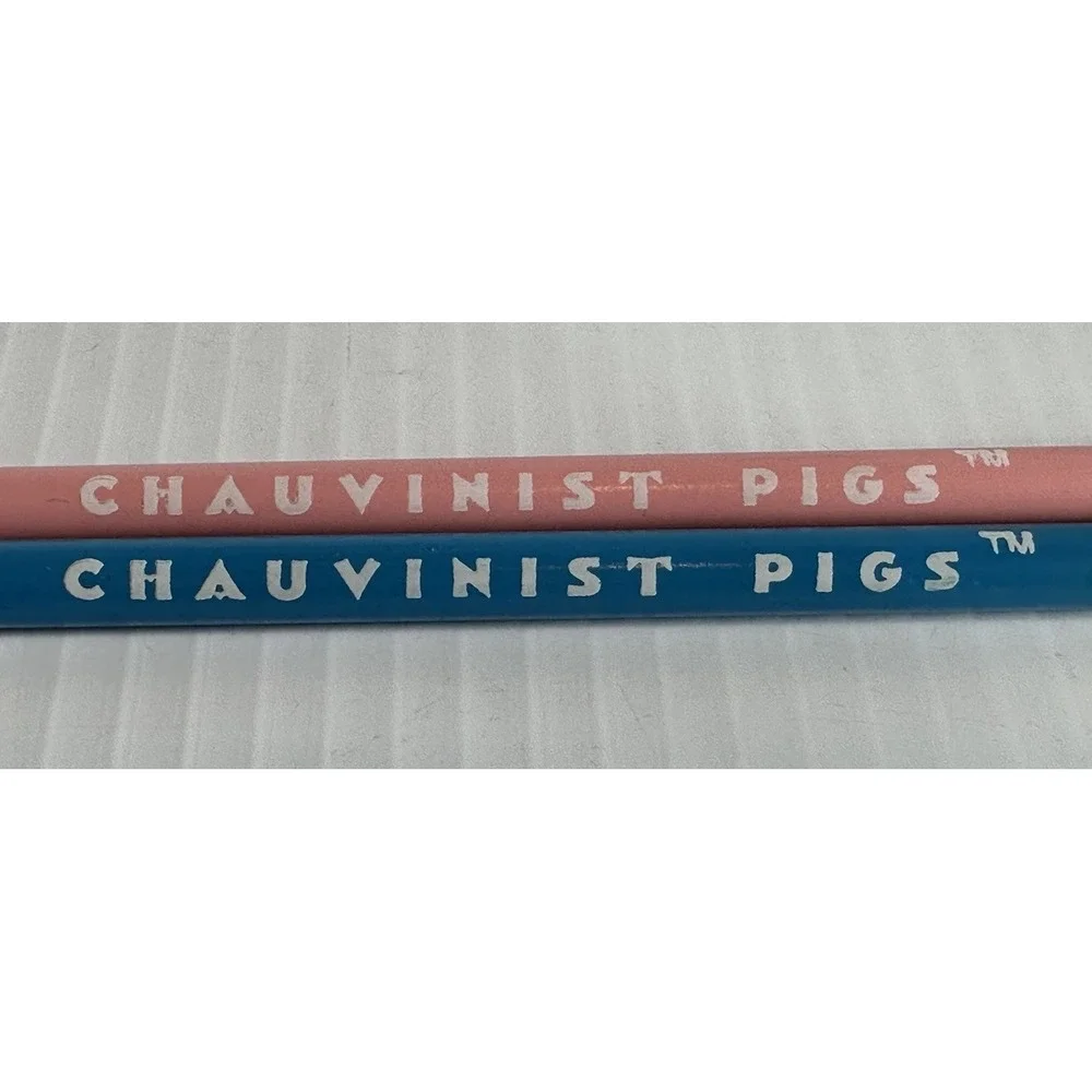Vintage 1991 Tiger Enterprises Chauvinist Pigs 2 Pencils Replacement Pig‎ NOS